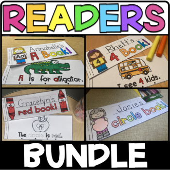 Preview of Alphabet, Number, Color, Shape, & Name Practice Books | Easy Sight Word Readers