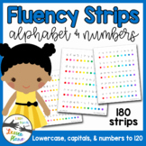 Alphabet & Number Fluency Strips (Upper & Lowercase, Numbe