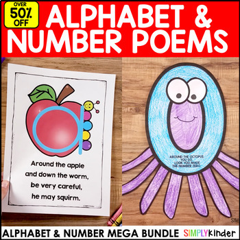 Preview of Alphabet & Number Formation Poems with Posters, Activities, Crafts, Printables