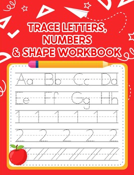 Preview of Alphabet Number and Shape Tracing Activity Workbook