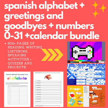 Preview of Alphabet, Numbers, Calendar, and Greetings/Goodbyes + Posters MEGA BUNDLE