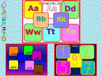 Preview of Alphabet - Numbers - Colours - Cards - Back to school activities