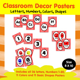 Alphabet, Numbers, Shapes and Colors Posters Combo