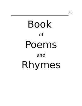 Preview of Alphabet Nursery Rhyme Book