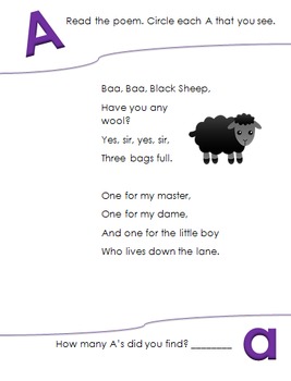 Preview of Alphabet Nursery Rhymes