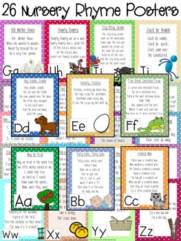 Alphabet Nursery Rhymes Rhymes and Activities for 