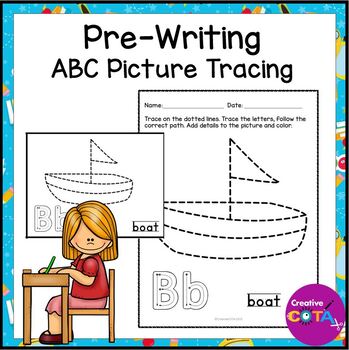 Preview of Occupational Therapy Preschool or Kindergarten Writing Letter Tracing Worksheets