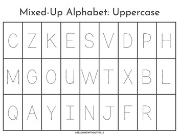 alphabet order cut and paste individual or partner activity kindergarten