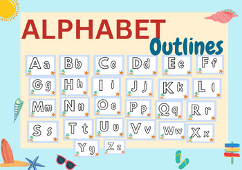Preview of Alphabet Outlines with Capital and Lowercase Letters