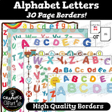Alphabet Page Borders Colorful Letters Frames Letters {Cli