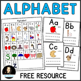 Alphabet Page and Handwriting Cards FREE