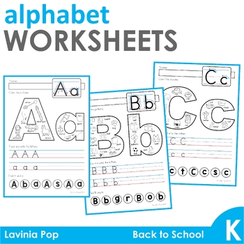 Preview of Alphabet Pages for Back to School | Letters A-Z