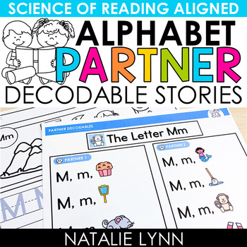 Preview of Alphabet Partner Decodable Readers Science of Reading Buddy Decodables Letters