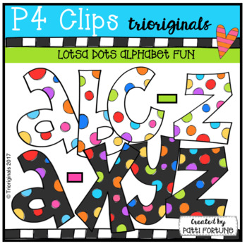 Alphabet LOTSA DOTS {P4 Clips Trioriginals Digital Clip Art} | TpT