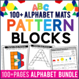 Pattern Block Alphabet Letters Template Activity Mats & Wo