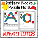 Alphabet Pattern Blocks Activity Puzzle Mats ~  Making Let