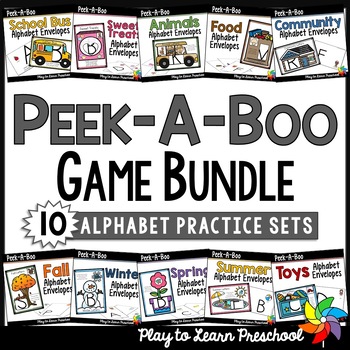 Preview of Alphabet Peek-A-Boo Envelope Games
