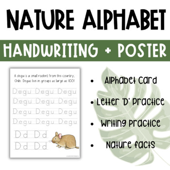 Preview of Alphabet Penmanship- Sentence Writing Practice Letter 'D'