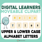 MOVABLE Clipart Alphabet Phonics Moveable Letter Tiles for