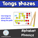 Fine Motor Alphabet Phonics Centers with Tongs and Blocks