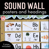 Alphabet Phonics Posters and Word Wall or Sound Wall Headings