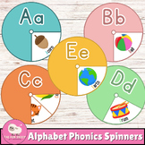 Alphabet Phonics Spinners | Beginning Sounds Preschool Act