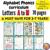 Alphabet Phonics Workbook curriculum A to M Pre-K kinderga