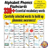 330+ Alphabet Phonics flashcards Pre-K to Grade 1 & Sp Ed.