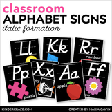Alphabet Posters - Black and Colorful Rainbow Classroom De