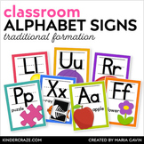 Alphabet Posters - Bright Rainbow Classroom Decor - Alphab