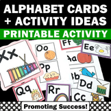 Alphabet Cards Word Wall Uppercase & Lowercase Letters Beg