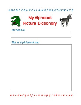 Preview of Alphabet Picture Dictionary - A-F Pictures and Words