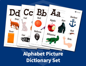 Alphabet Picture Dictionary Set [Wall Posters] by Inspirarte Press