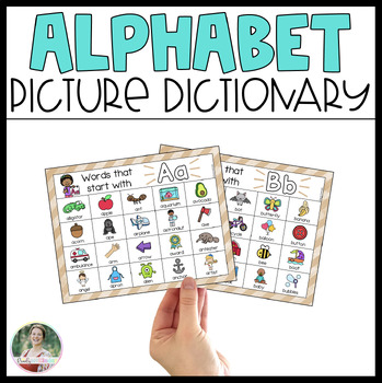 Preview of #sunnydeals24 Alphabet Picture Dictionary | Word Charts | Literacy Center