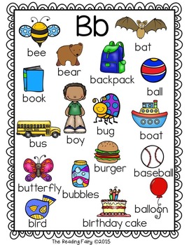 Alphabet Picture Dictionary for Writing Center by The ...