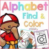 Alphabet Picture Search & Coloring - Literacy Center - Sma