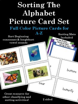 Preview of Alphabet Picture Sorting Cards