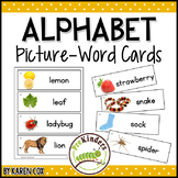 Alphabet Picture Word Cards (Word Walls, Pocket Charts)