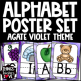 Alphabet Pictures Full A to Z Poster Set - AGATE VIOLET/PU