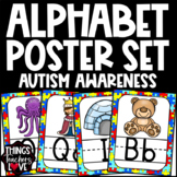 Alphabet Pictures Full A to Z Poster Set - AUTISM AWARENES