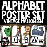 Alphabet Pictures Full A to Z Poster Set - HALLOWEEN VINTA