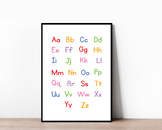 Dual Alphabet Pintable Poster | A-Z Learning Wall Art for Kids