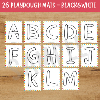 Alphabet Playdough Mats Color