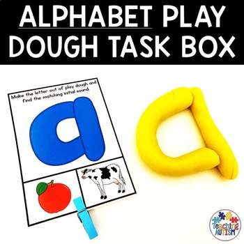 Preview of Alphabet Play Dough Formation | Fine Motor Task Box