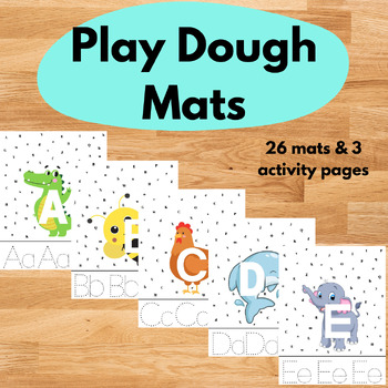 Preview of Alphabet Play Dough Mat Toddler Activities ABC Tracing Letter Recongition
