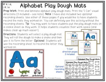 Alphabet and Number Play Dough Mats BUNDLE - The Printable Princess