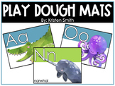 Alphabet Play Dough Mats With Watercolor Pictures