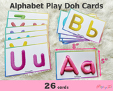 Alphabet PlayDoh Cards, Uppercase and Lowercase Letters Pr