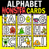 Alphabet Playdoh Mats - Flash Cards - Tracing - Monster Themed