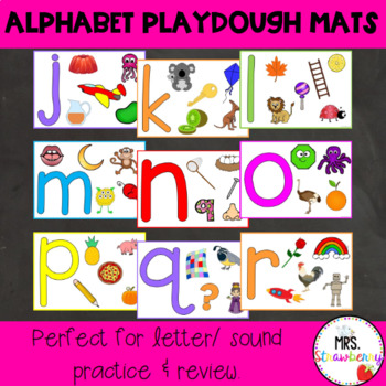 alphabet playdough mats by mrs strawberry teachers pay teachers